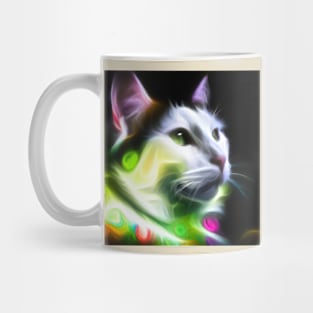 Neon Cat Portrait Mug